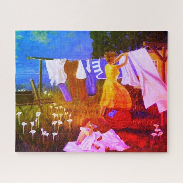 Classic Mothers daily work art Jigsaw Puzzle (Horizontal)