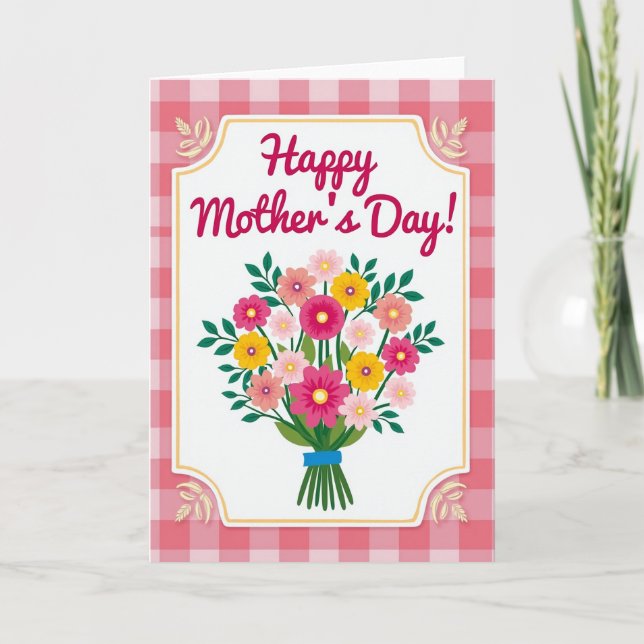 Classic Mothers Day Floral Card (Front)
