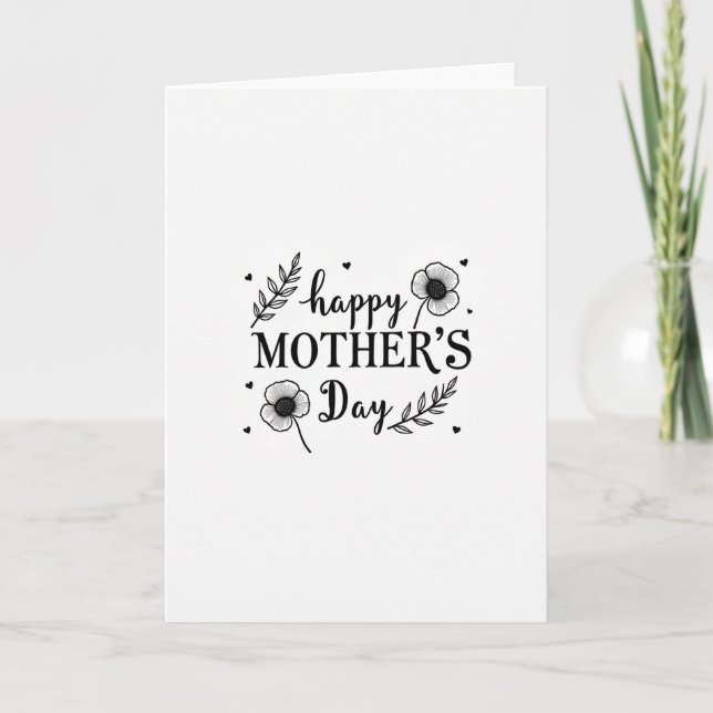 Classic Mothers Day Lettering Card (Front)