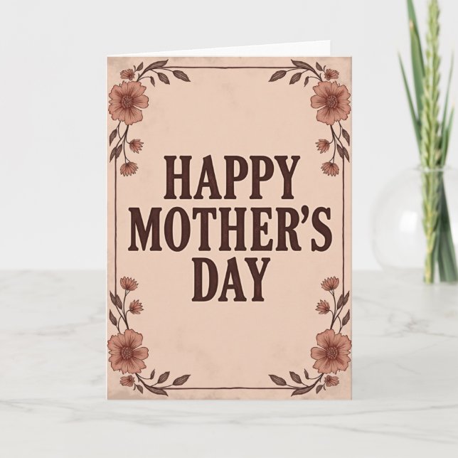 Classic Mothers Day Love Card (Front)
