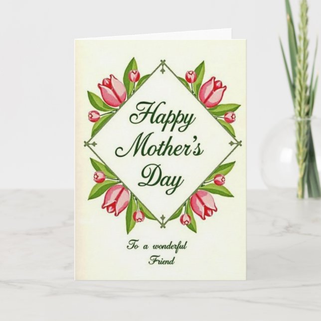 Classic Mothers Day Wishes Card (Front)