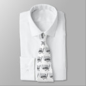 Classic Motor Home USA Road Trip Neck Tie (Tied)