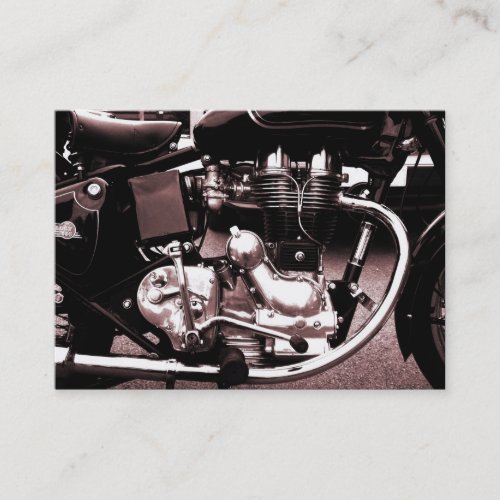 Classic Motorbike Engine, Mini Photo Card Business Card Templates