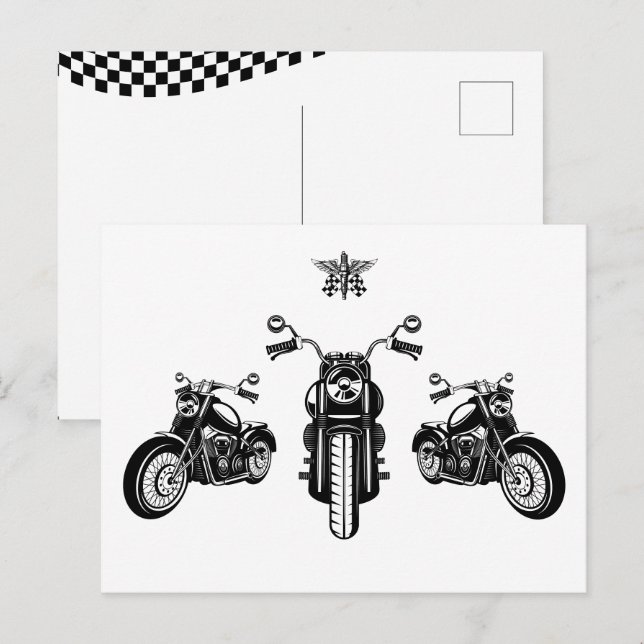 Classic motorbike mechanic postcard (Front/Back)