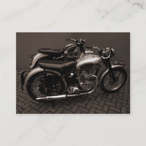 Customizable Classic Motorbikes, Mini Photo Business Card