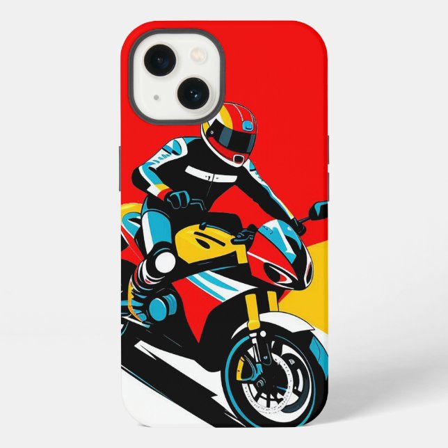 🌄 Classic Motorcycle Rider Against Dramatic Iphone Case (Back)