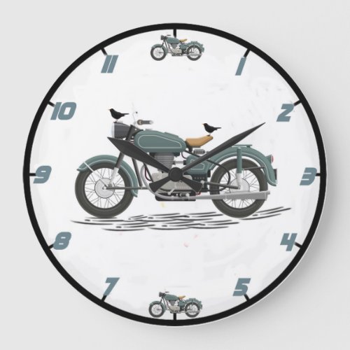 Classic Motorcycle Wall Clock