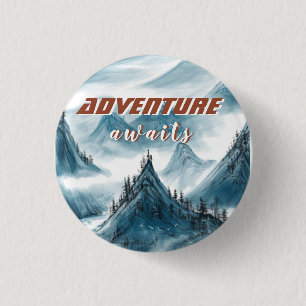 Classic Mountains Painting Inspirational Quote Bot Button