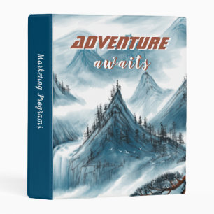 Classic Mountains Painting Inspirational Quote Mini Binder