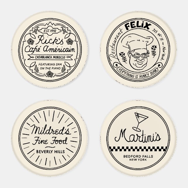 Classic movie coaster set (Set)