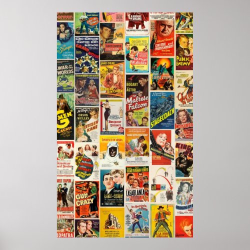 Classic Movie Collage Poster