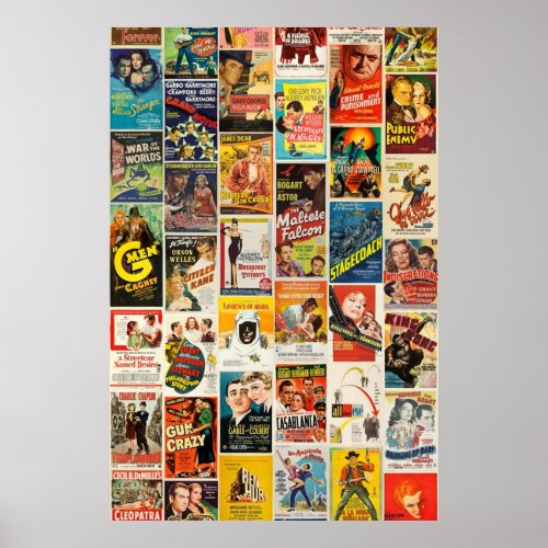 Classic Movie Collage Poster