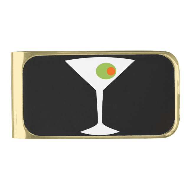 Classic Movie Martini Money Clip (black) (Front)