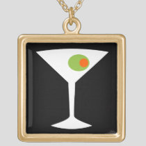 Classic Movie Martini Necklace (black)