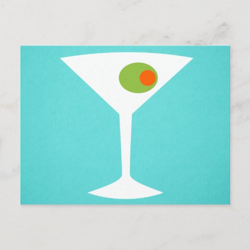 Classic Movie Martini Postcard
