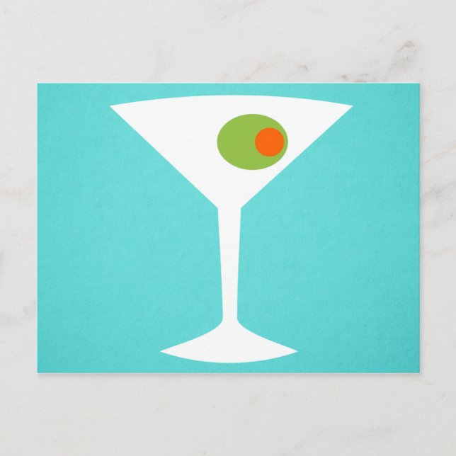 Classic Movie Martini Postcard (Front)