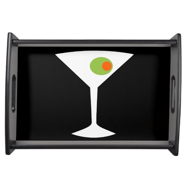 Classic Movie Martini Serving Tray (black) (Front)