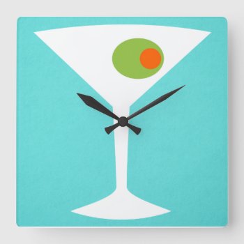 Classic Movie Martini Wall Clock by StrangeLittleOnion at Zazzle