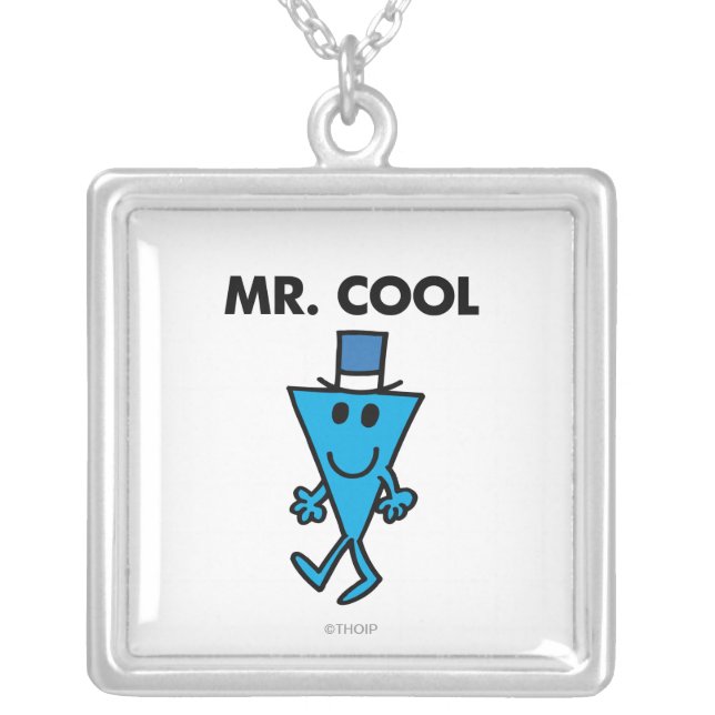 Classic Mr. Cool Pose Silver Plated Necklace (Front)
