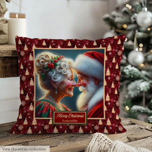 Classic Mr. & Mrs. Claus Personalized Pillow Gift