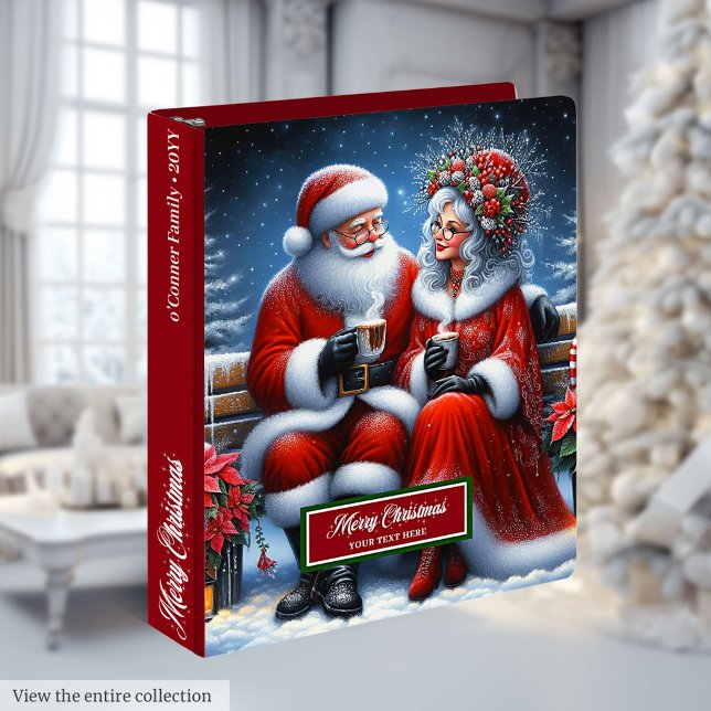 Classic Mr. & Mrs. Claus Personalized Recipe Book 3 Ring Binder (Classic Mr. & Mrs. Claus Personalized Recipe Book)