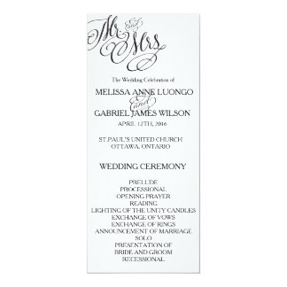 Classic Mr. & Mrs. Wedding Program