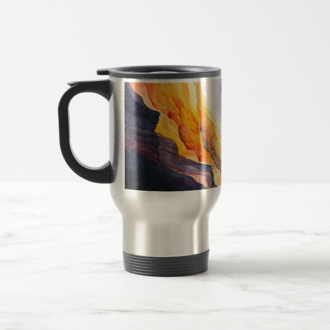 Classic Mug, 11 oz Sunset in the Mountains Travel Mug (Left)