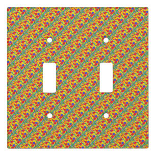 Classic Mug with color art background Light Switch Cover