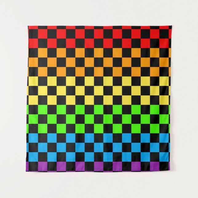 Classic Multi Color Checkered Design Backdrop (Front)