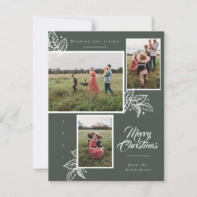 Classic multi photo Christmas card (Front)