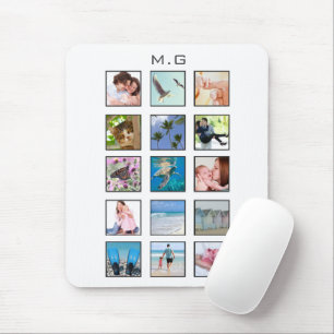 Classic Multiple Square Custom Photo Collage Mouse Pad