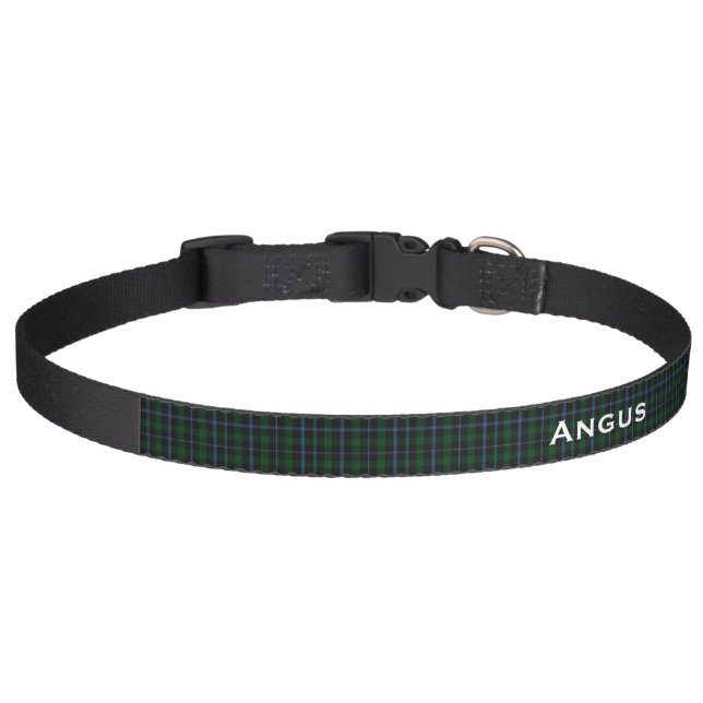 Classic Murray Tartan Plaid Custom Dog Collar (Front)