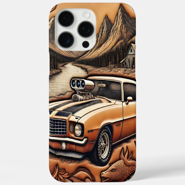 Classic Muscle Car in Nature Case-Mate iPhone Case (Back)