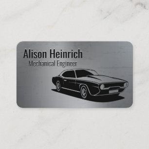Classic Muscle Car   Mechanic   Auto Shop Business Card