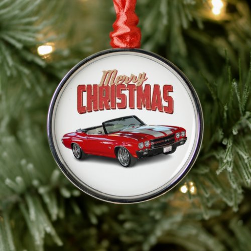 Classic Muscle Car Metal Ornament