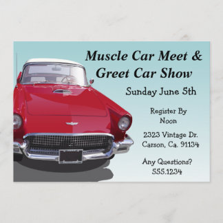 Classic Muscle Car Party Invitation