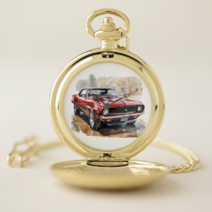 Classic Muscle Car Pocket Watch