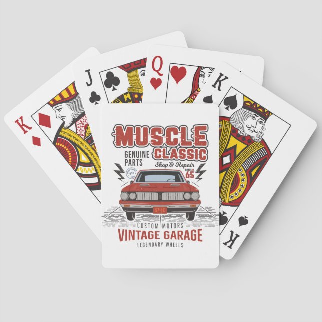 Classic Muscle Car Poker Cards (Back)