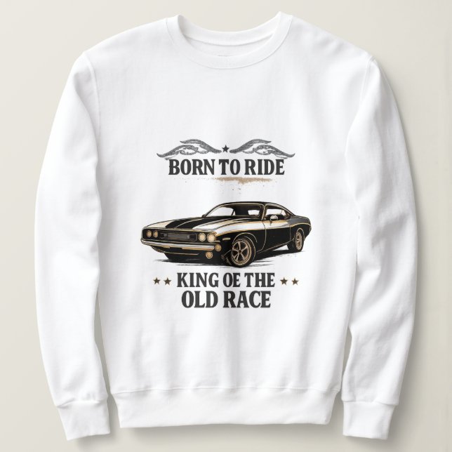 Classic Muscle Car Rider Women's Sweatshirt (Design Front)