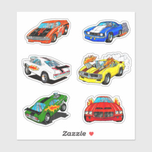 classic muscle car sticker