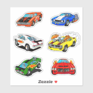 classic muscle car sticker