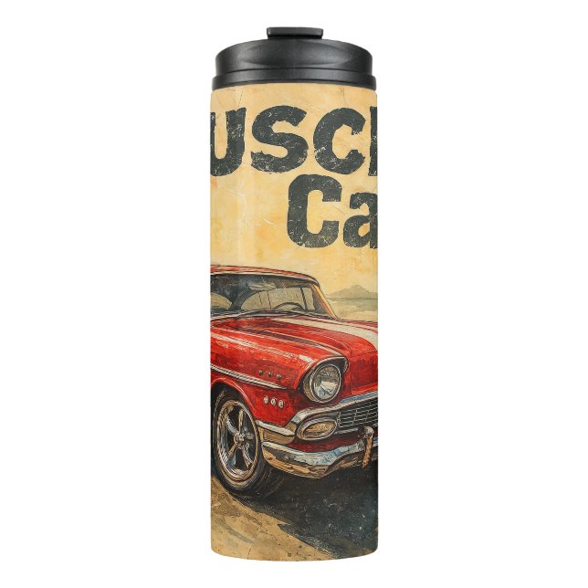 Classic Muscle Car Tumbler Wrap (Front)