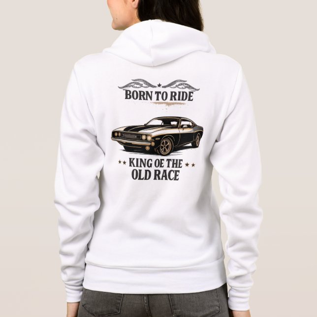 Classic Muscle Car Zip-Up Hoodie (Back)