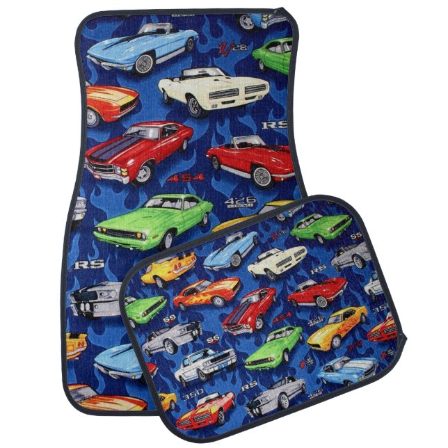 Classic Muscle Cars  Car Floor Mat (Set)