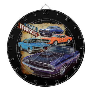 Classic Muscle cars Dartboard