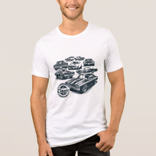 Classic muscle cars t-shirt design Tri-Blend shirt