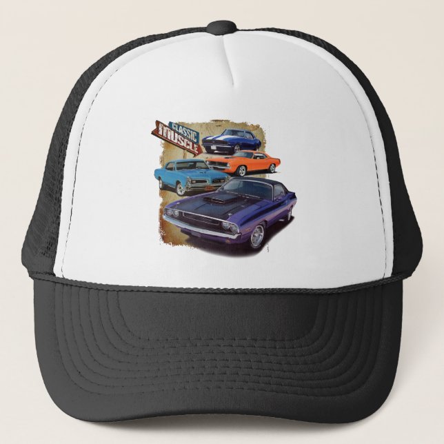 Classic Muscle Cars Trucker Hat (Front)