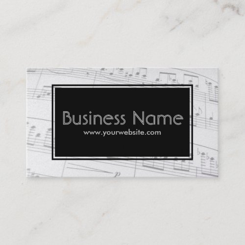 Classic Music Notes Musical Business Card