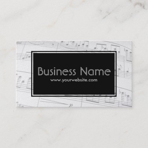 Customizable Classic Music Notes Musical Business Card