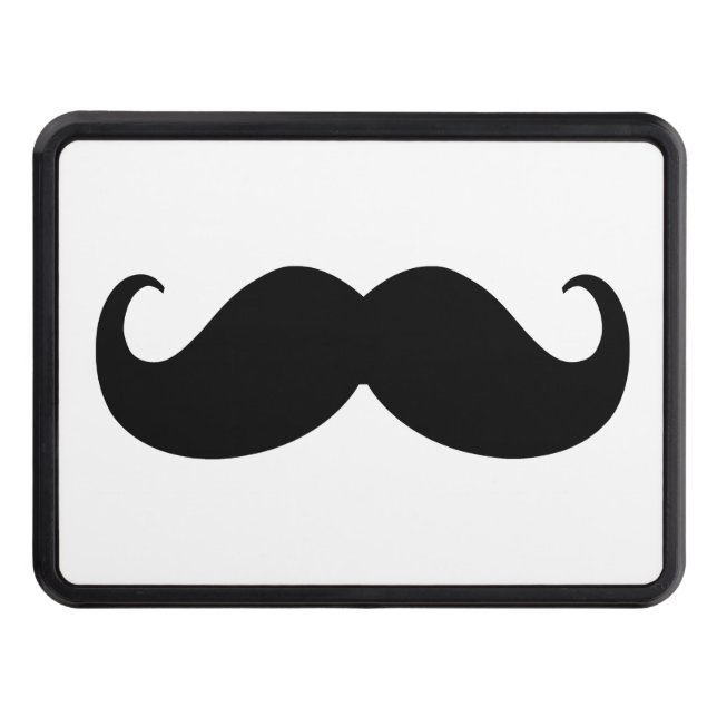 Classic Mustache on Hitch Print Hitch Cover (Front)